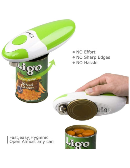 Abrelatas Eléctrico Automático Bangrui Verde 17.9x6.9cm