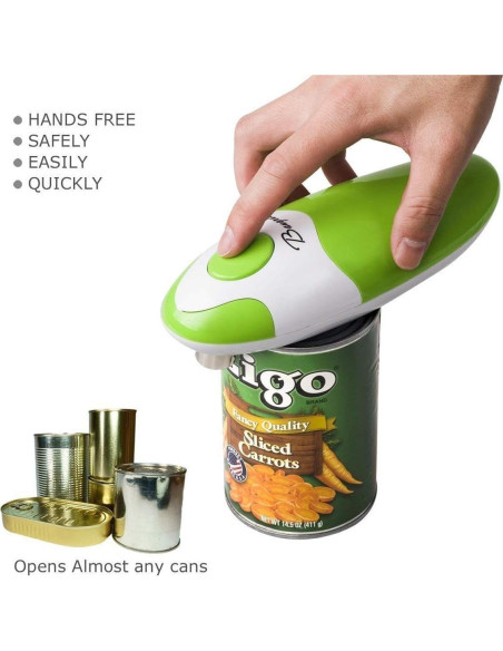 Abrelatas Eléctrico Automático Bangrui Verde 17.9x6.9cm