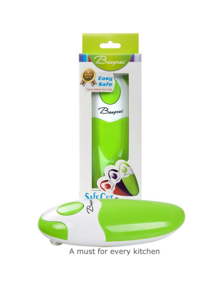 Abrelatas Eléctrico Automático Bangrui Verde 17.9x6.9cm