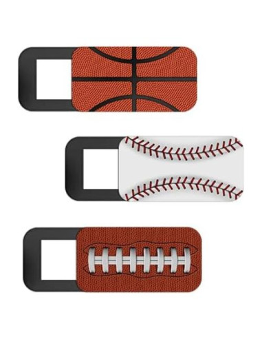 WIRESTER Set de 3 Cubiertas de Webcam de Plástico - Deportes