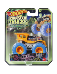 Camión de Monstruo Hot Wheels Loco Punk 1:64 Brilla en la Oscuridad 2