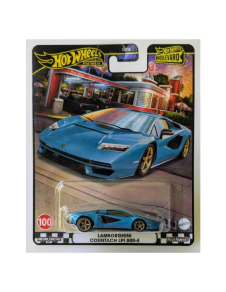 Hot Wheels Lamborghini Countach LPI 800-4 Teal 1:64 Escala