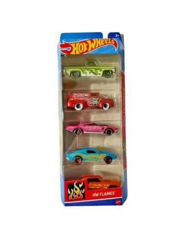 Hot Wheels 5-Pack HW Flames: Ford F-100, Chevy Silverado, Impala