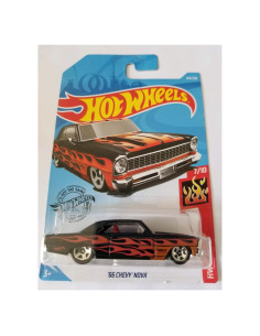 Auto de Colección Hot Wheels '66 Chevy Nova Negro 23g