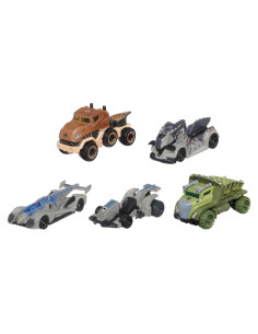 Hot Wheels Mundo Jurásico Paquete 5 Autos Dinosaurios 1:64