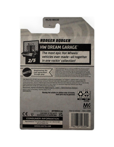 Hot Wheels Rodger Dodger 1:64 Die Cast Nuevo Sellado