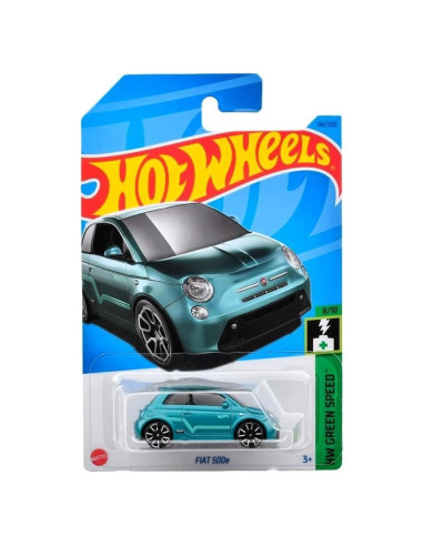 Hot Wheels Fiat 500e Azul 2023 Escala 1:64 Coleccionable