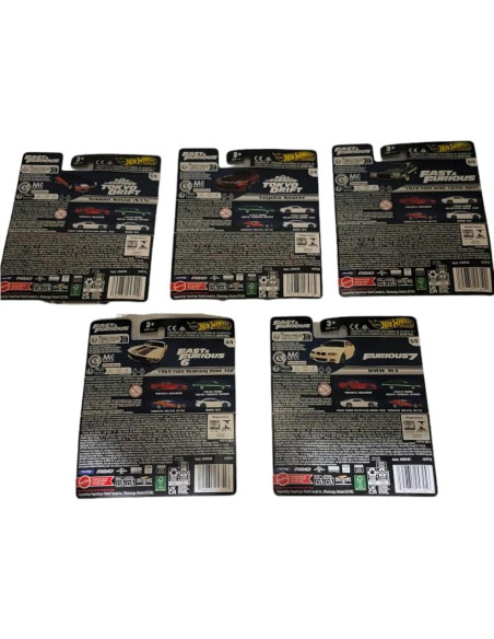 Conjunto de Autos Diecast Hot Wheels 2024 Rápido y Furioso 5 Piezas