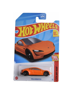 Hot Wheels Tesla Roadster 1:64 Naranja 249/250 Mattel
