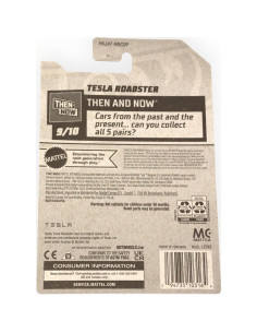 Hot Wheels Tesla Roadster 1:64 Naranja 249/250 Mattel 2