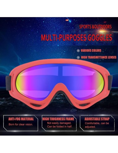 Gafas de Motocicleta Immoono MOON030 con Bufandas para el Cuello