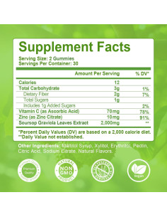 Gomitas de Graviola Catfit 60 Unidades - Antioxidante y Vegano 2