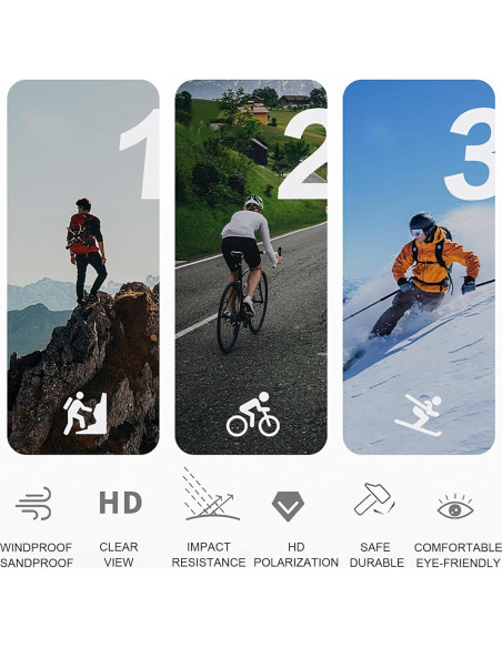 Gafas de Motocicleta Immoono MOON030 con Bufandas para el Cuello