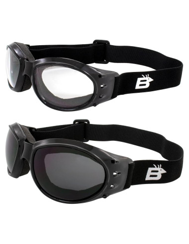 Gafas de sol Birdz Eagle Red Baron 2-Pack con lentes claros y ahumados