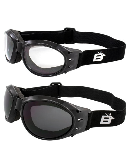 Gafas de sol Birdz Eagle Red Baron 2-Pack con lentes claros y ahumados Gafas de sol Birdz Eagle Red Baron 2-Pack con lentes claros y ahumados