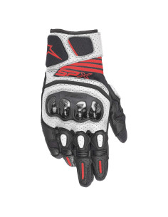 Guantes de Motocicleta Alpinestars SPX AC V2 2XL Negro/Blanco/Rojo