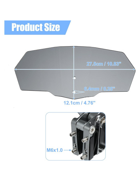 Deflector de Viento Motoforti - Parabrisas Ajustable para Motocicletas