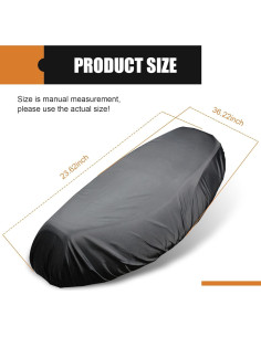 Protector de Asiento de Motocicleta waswale 60x92cm Impermeable 2