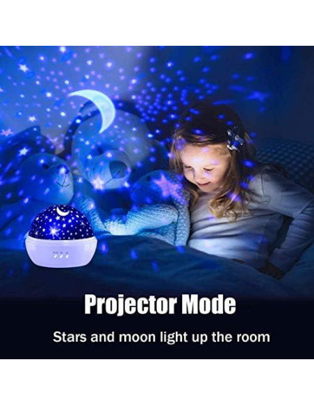 Proyector de Luz Nocturna DCAUT Unicornio Rosa 360 16 Colores