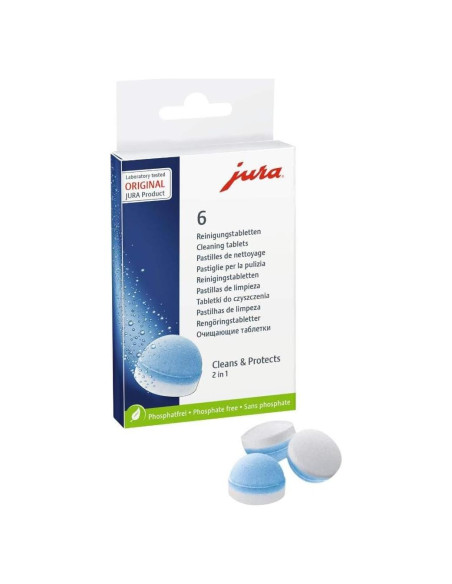Tabletas de limpieza 2 fases JURA - 6 unidades - 9.07g