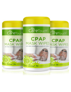 Toallitas CPAP Care Touch - 3 Paquetes de 70 Toallitas con Aroma a Cítricos