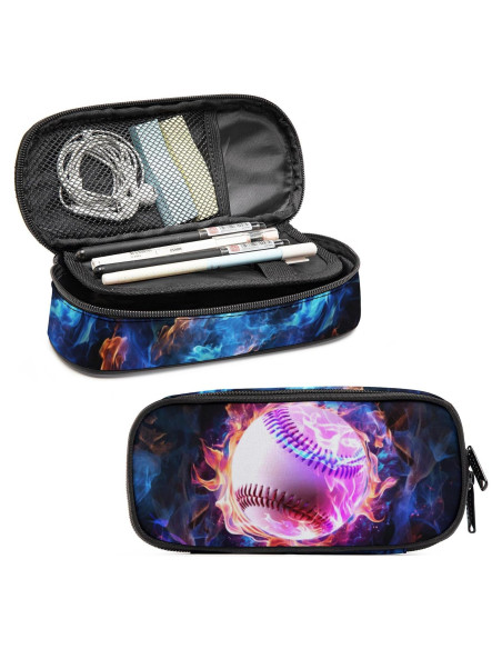 Estuche de Lápices Okentiso 3D Béisbol Gran Capacidad Estuche de Lápices Okentiso 3D Béisbol Gran Capacidad
