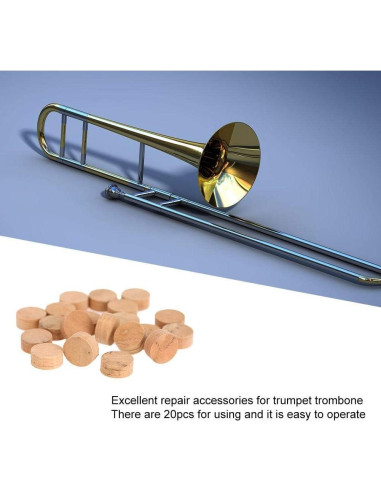 Almohadillas de Corcho para Trompeta y Trombón - 20 Piezas 9.5 mm