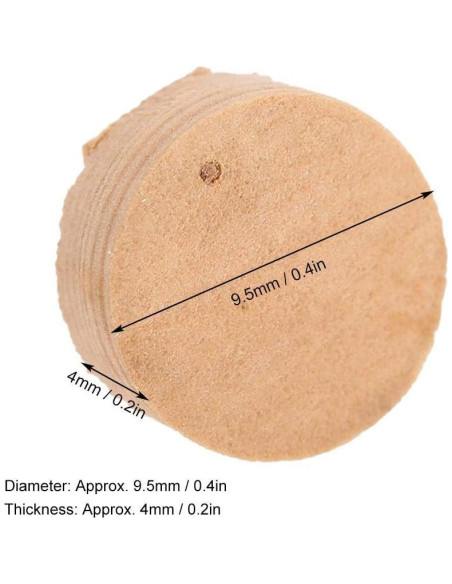 Almohadillas de Corcho para Trompeta y Trombón - 20 Piezas 9.5 mm