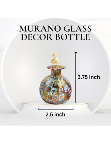 Botella Decorativa de Vidrio de Murano MY ITALIAN DÉCOR 9.53 cm