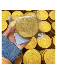 Juguete Antiestrés Taba Squishy Bitcoin - 5cm - Láttex No Tóxico
