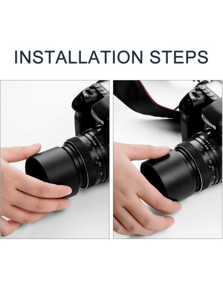 Gorro de lente tele enroscable 46 mm + tapa pinza 52 mm X-SweetDream