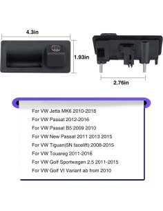Cámara de reversa SCUMAXCON para VW Jetta Golf Passat 2