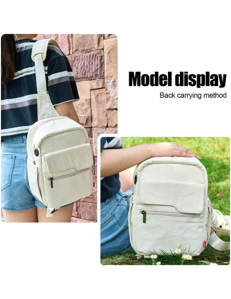 Bolsa de cámara Cwatcun cruzada para DSLR y mirrorless 23x14x30cm