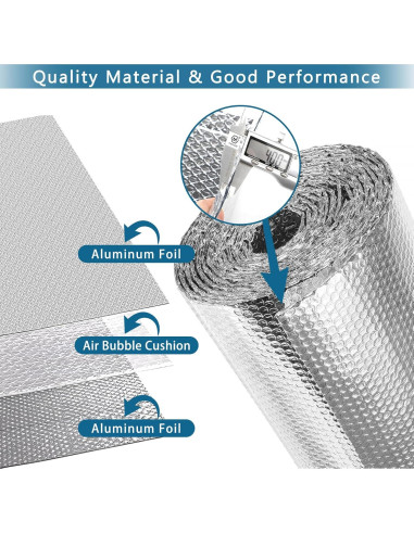 Rollos Aislantes Reflectantes WochiTV 40.6 cm x 5 m Aluminio