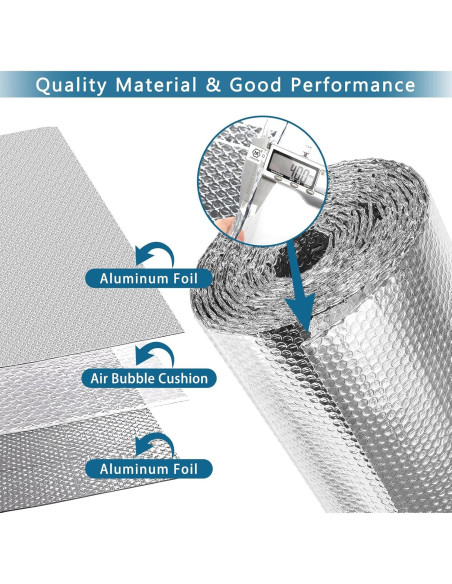Rollos Aislantes Reflectantes WochiTV 40.6 cm x 5 m Aluminio