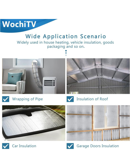 Rollos Aislantes Reflectantes WochiTV 40.6 cm x 5 m Aluminio