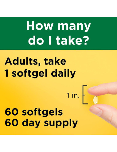 Nature Made Vitamina D3 10000 UI 250 mcg - 60 Gelatinas Blandas x2