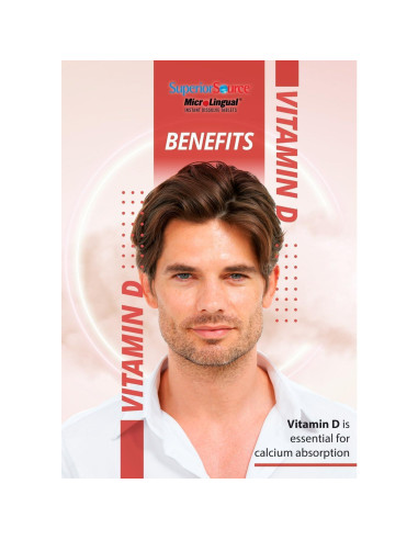 Suplemento de Vitamina D3 para Bebés Superior Source - 100 Tabletas MicroLinguales