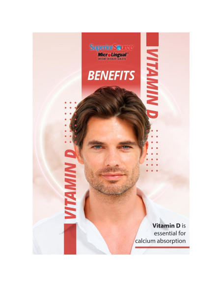 Suplemento de Vitamina D3 para Bebés Superior Source - 100 Tabletas MicroLinguales Suplemento de Vitamina D3 para Bebés Superior Source - 100 Tabletas MicroLinguales