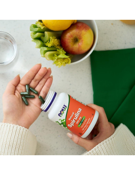 Suplemento Espirulina NOW Foods 500 mg 120 Cápsulas Veganas Suplemento Espirulina NOW Foods 500 mg 120 Cápsulas Veganas