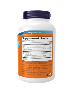 Suplemento Omega-3 NOW Foods 1000 mg 500 EPA 250 DHA 180 Cápsulas 2