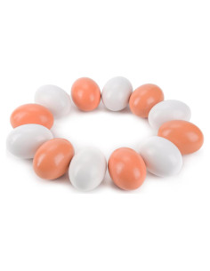 Huevos de Madera para Manualidades YunKo 12 Piezas Decorativos