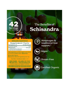 Extracto Líquido de Baya de Schisandra Orgánica Herb Pharm 29.57 ml 2