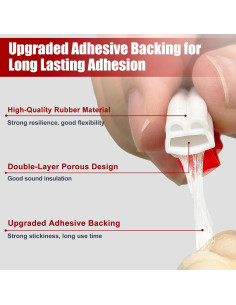 Burlete de Puerta ZWZIOO 12.19m Aislamiento Acústico Blanco 2