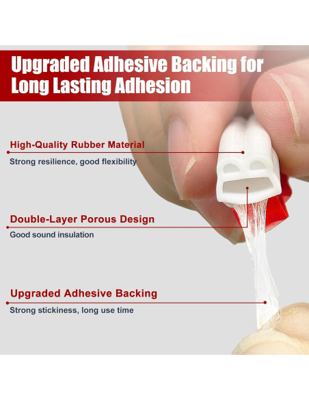 Burlete de Puerta ZWZIOO 12.19m Aislamiento Acústico Blanco