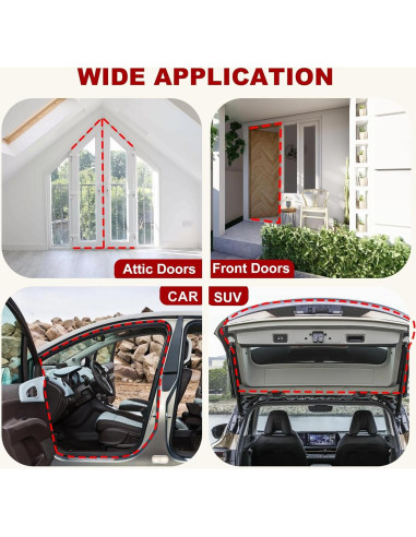 Burlete de Puerta ZWZIOO 12.19m Aislamiento Acústico Blanco