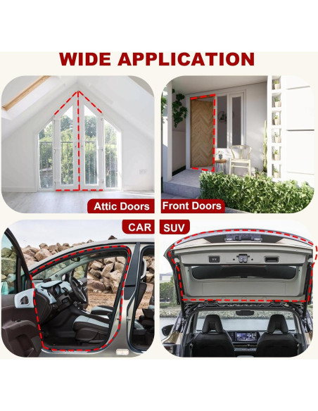 Burlete de Puerta ZWZIOO 12.19m Aislamiento Acústico Blanco