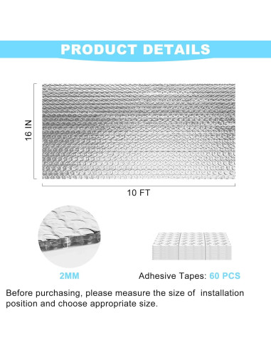 Aislamiento Reflectante MYFAMIREA 40.64x3.05m Aluminio Burbuja