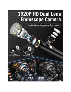 Cámara Endoscópica Doble Lente Ferdiiz 1920P HD 5m IP67 2
