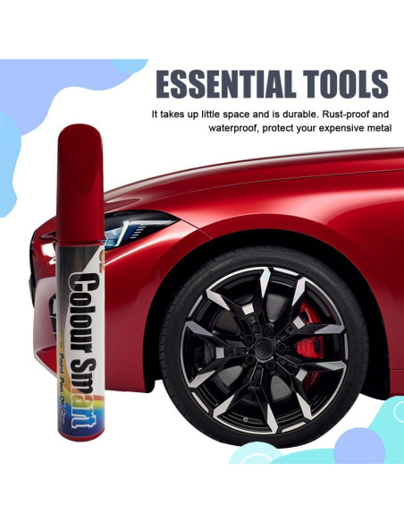 Bolígrafo de Pintura de Retoque QZTYTY 30ml Rojo para Coches